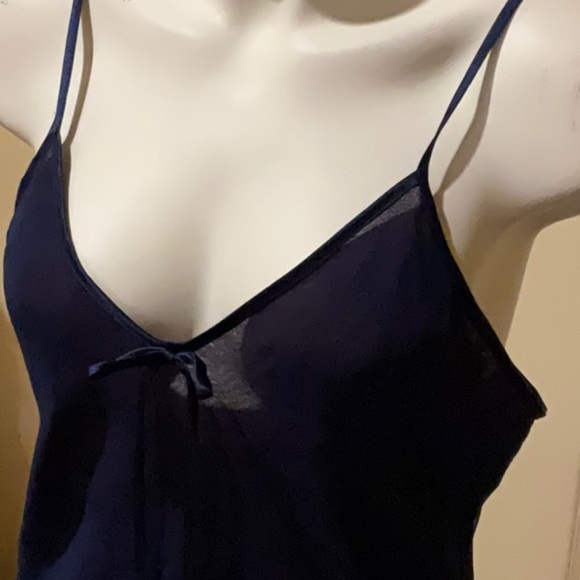 Frederick's of Hollywood Deep Blue Chemise maroon lining. Size Medium - Picture 2 of 11